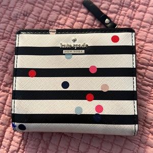 Kate spade confetti polka dot wallet